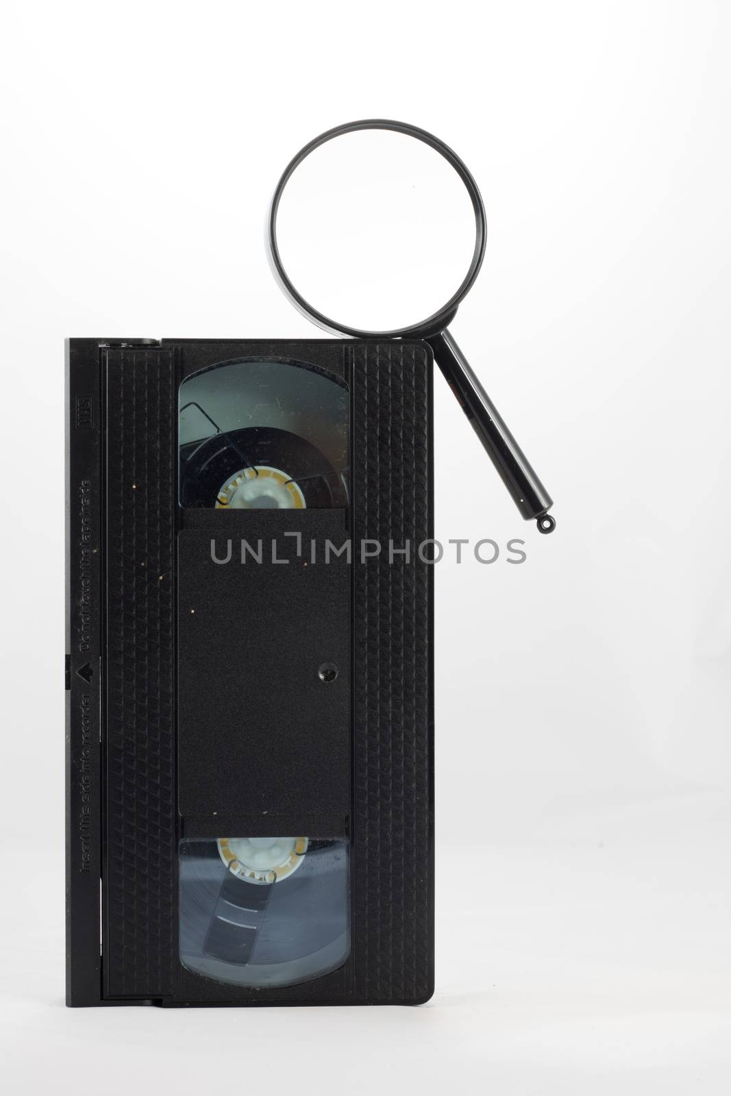 Cassette video player, 70's, isolated on white background