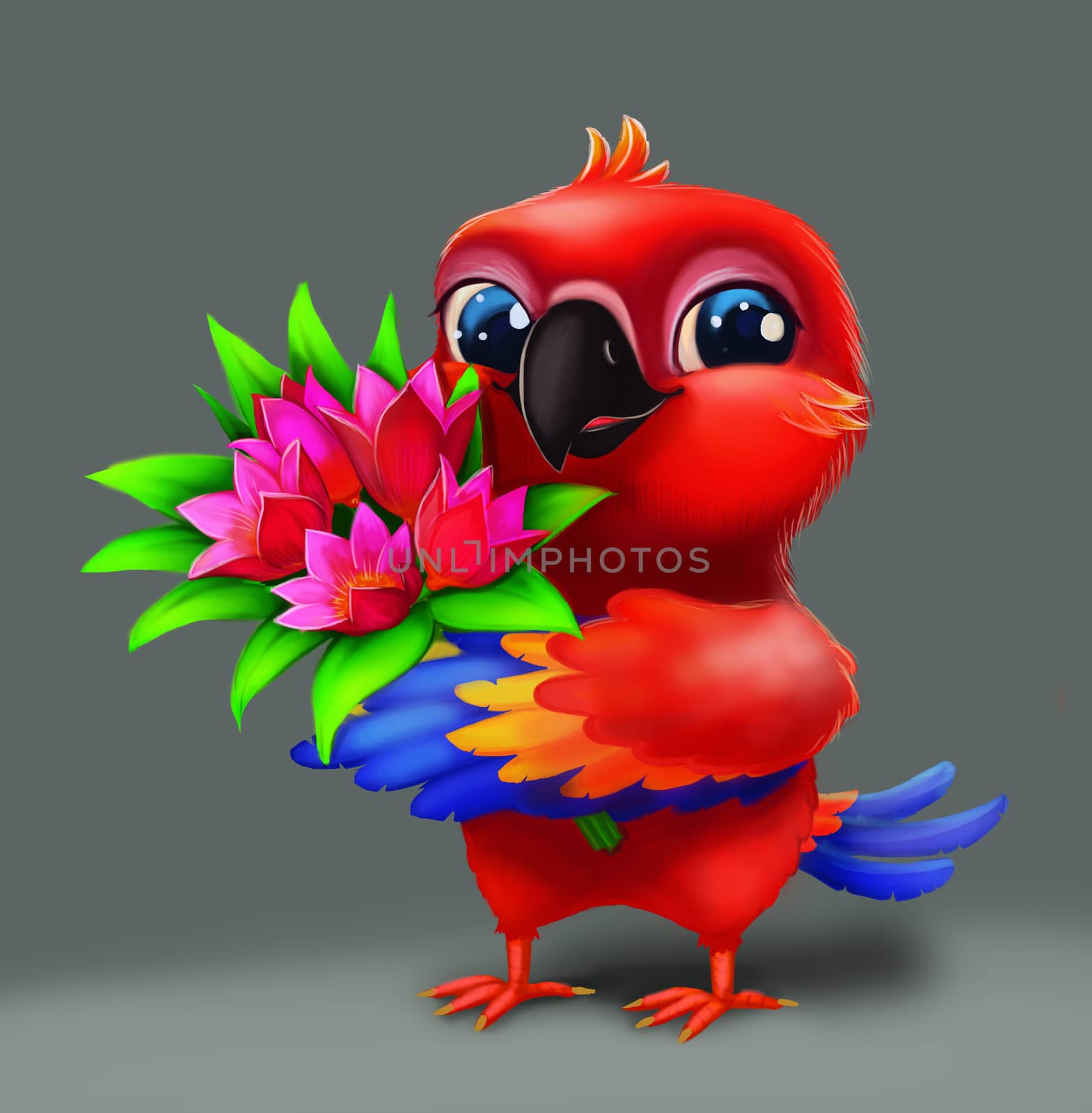 Mascot Element for Greeting or Post Card, Banner, Gift Card, Poster, Booklet or Children's Book
