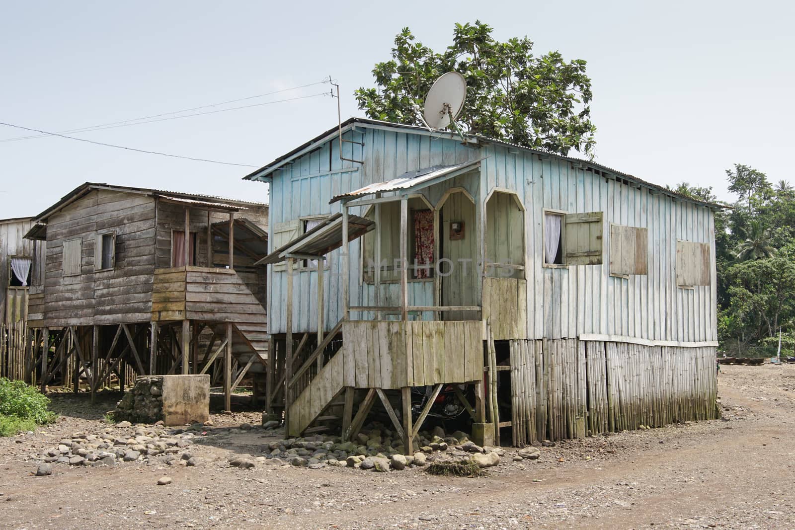 Village Ribeira Afonso, Sao Tome and Principe, Africa