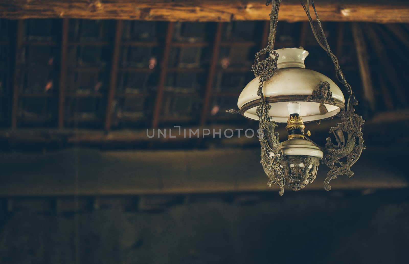 Old chandelier in bali, Indonesia
