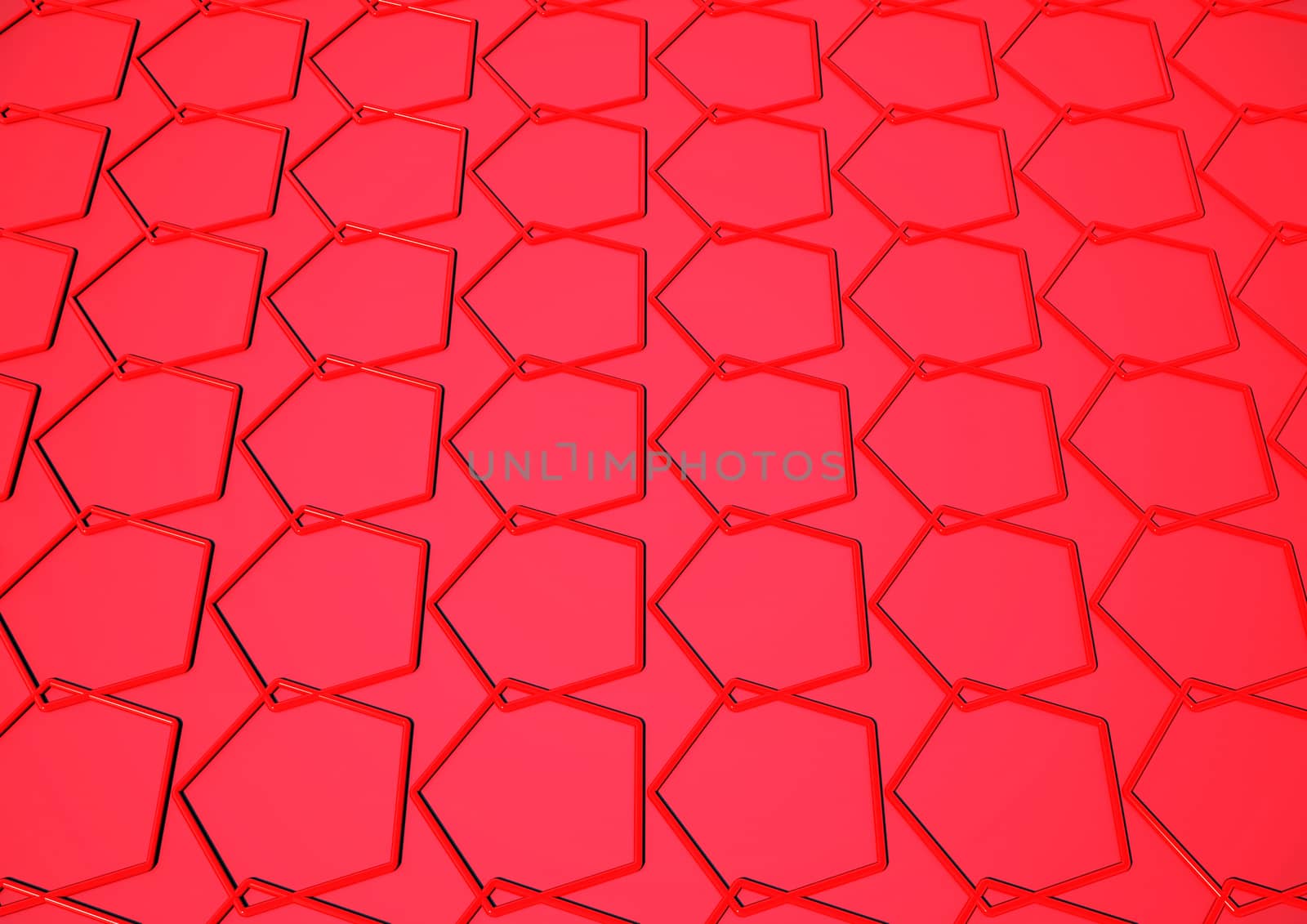 Abstract shape pattern plastic background. 3D rendering.