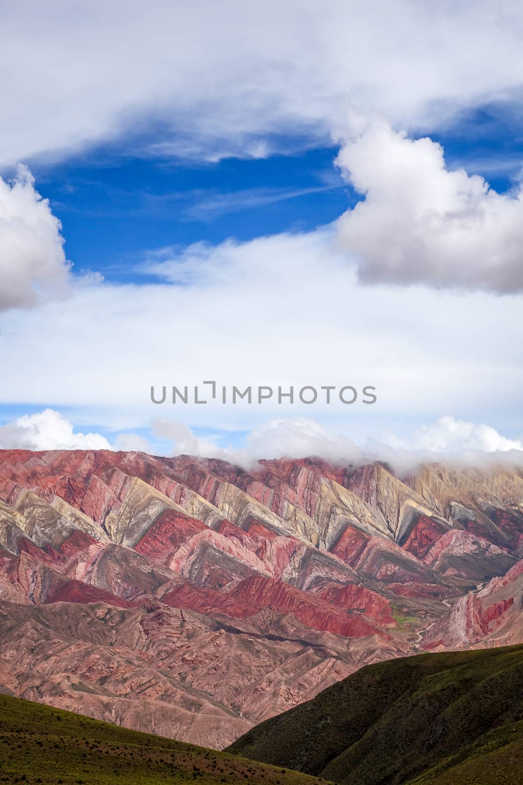 Serranias del Hornocal, wide colored mountains, Argentina