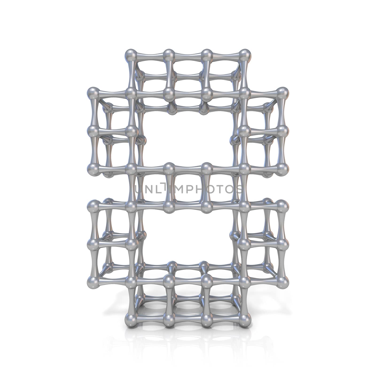 Metal lattice digit number EIGHT 8 3D by djmilic