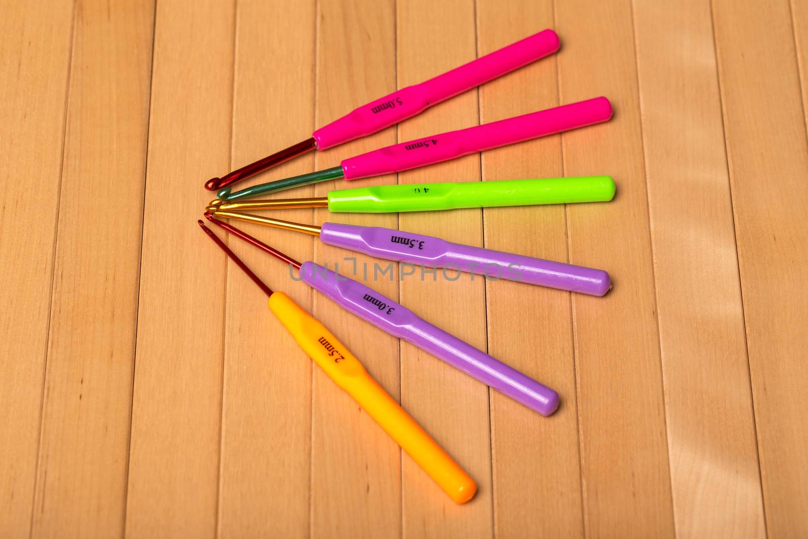 Photo of colorful crochet hooks