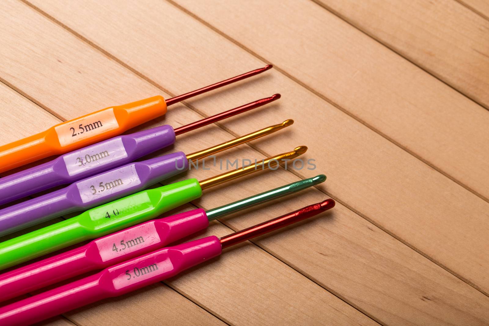 Photo of colorful crochet hooks