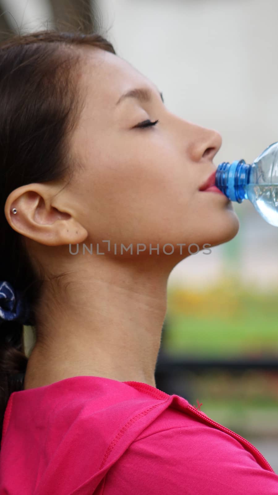 Female Drinking Water by dtiberio