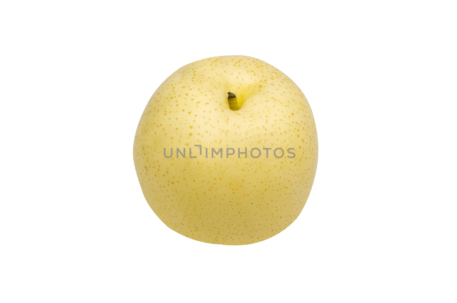 Chinese pears isolated on white background clipping path