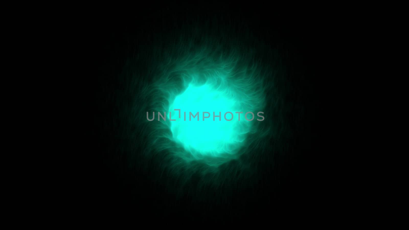 Magical Orb on a Black Background. 3d rendering