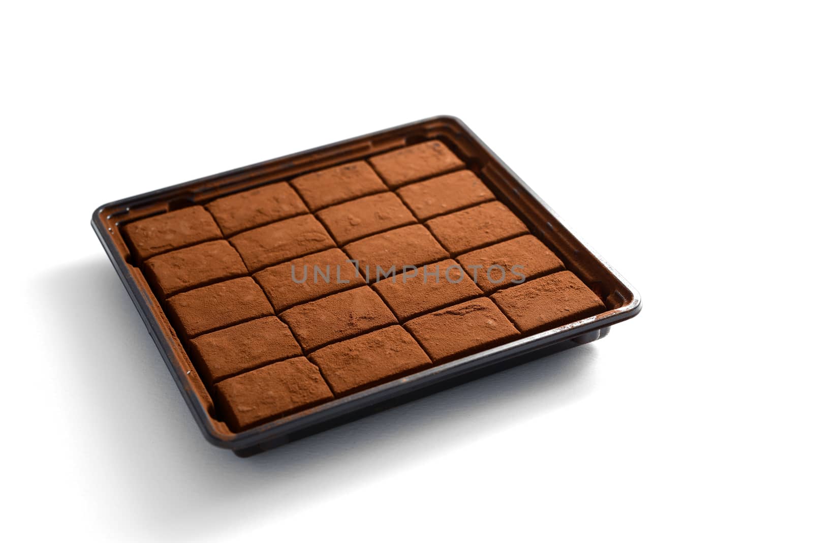 soft chocolate isolated on white