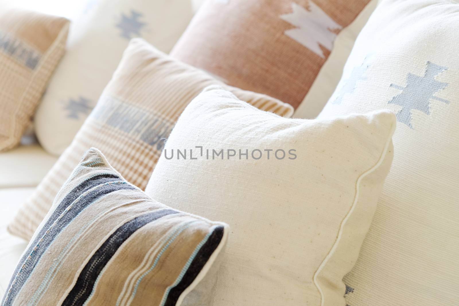 Detail  image of Cushion on sofa in modern living room