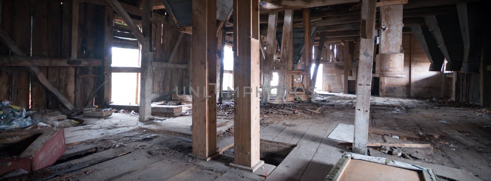 ruins of a very heavily polluted industrial factory, industrial series