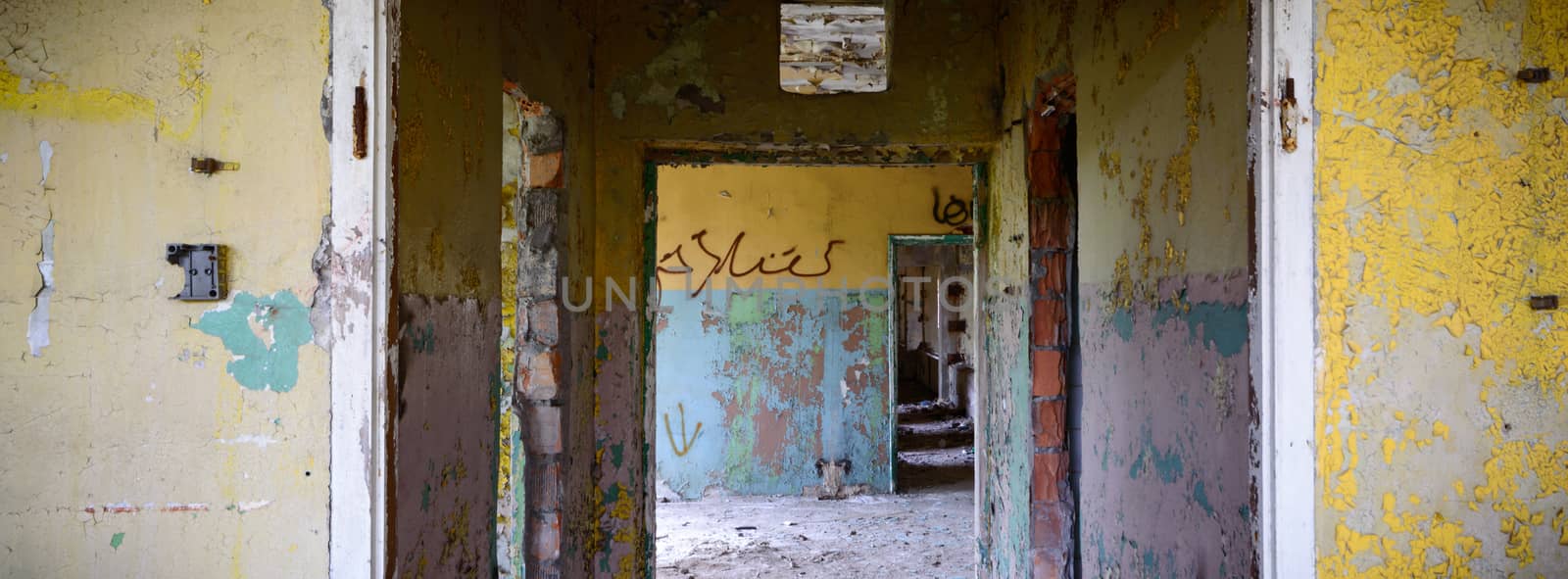 ruins of a very heavily polluted industrial factory, industrial series