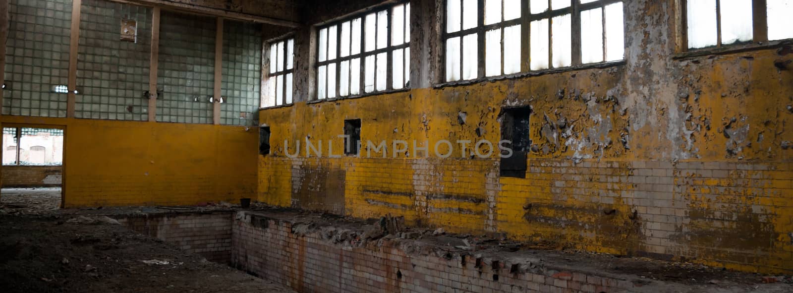 ruins of a very heavily polluted industrial factory, industrial series