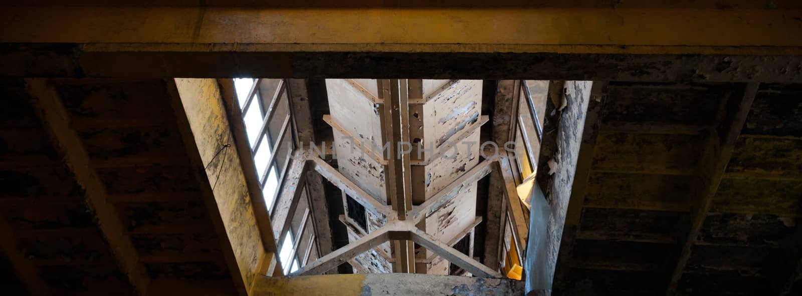 ruins of a very heavily polluted industrial factory, industrial series