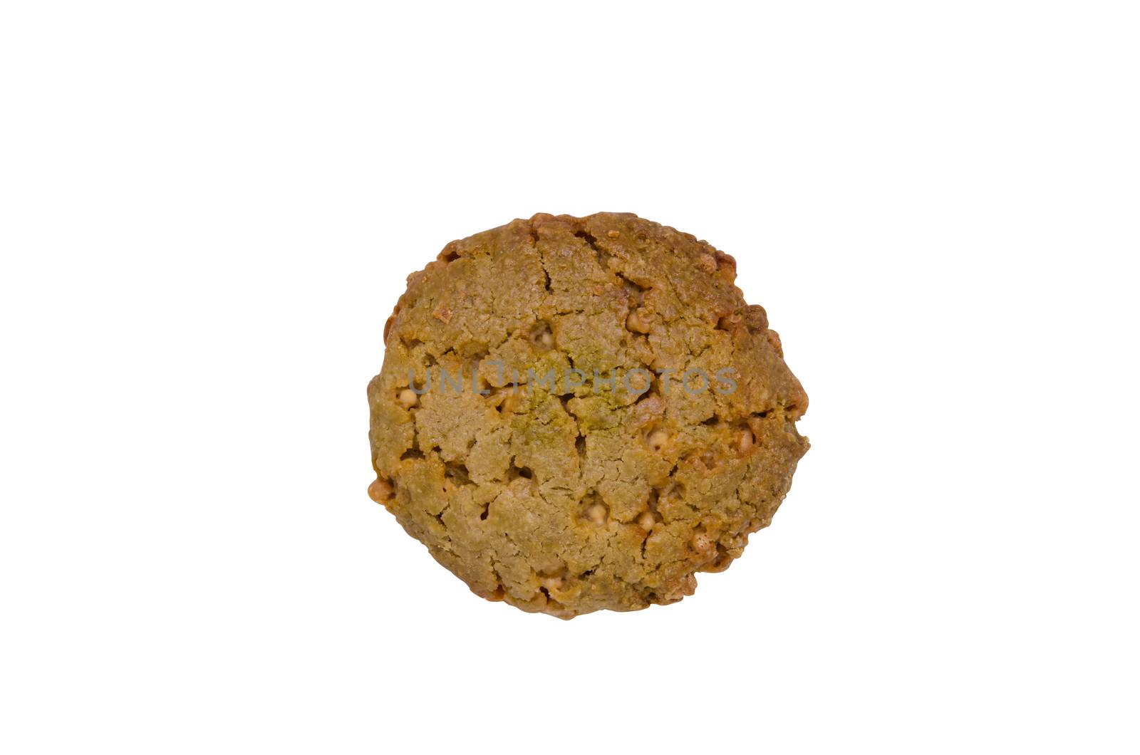 Oatmeal cookies isolated on white background clipping path