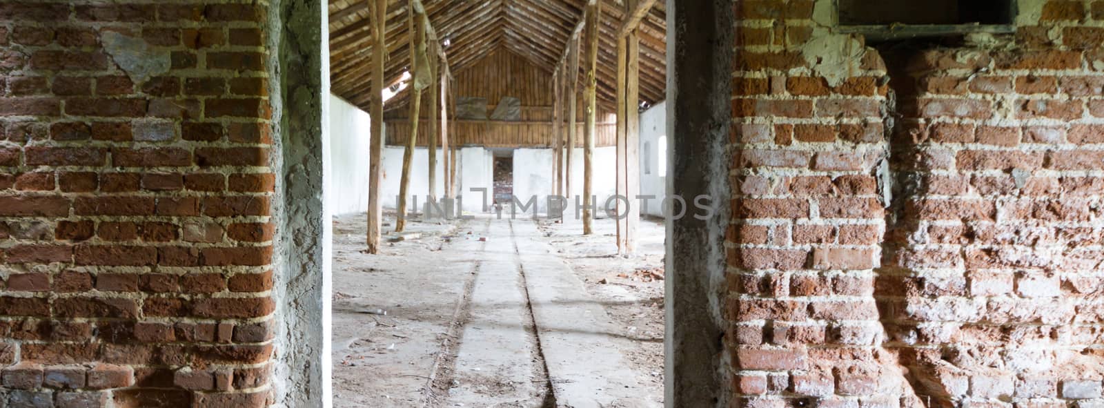 ruins of a very heavily polluted industrial factory, industrial series