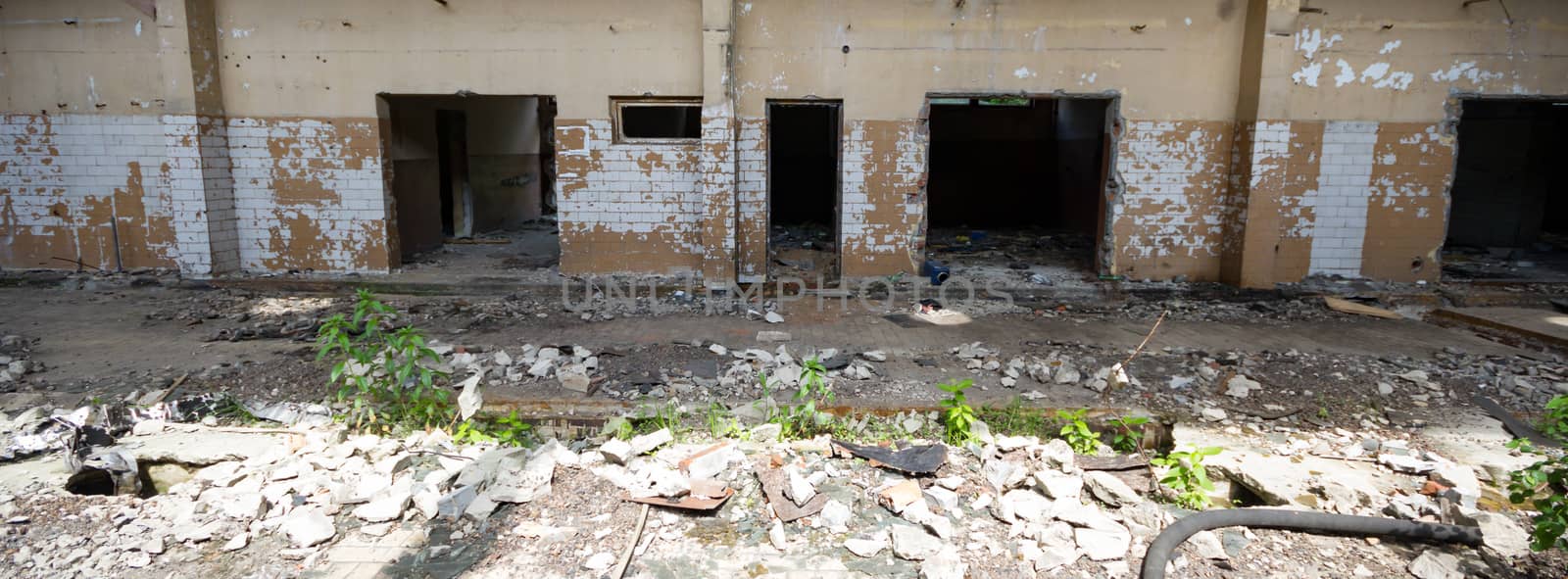 ruins of a very heavily polluted industrial factory, industrial series