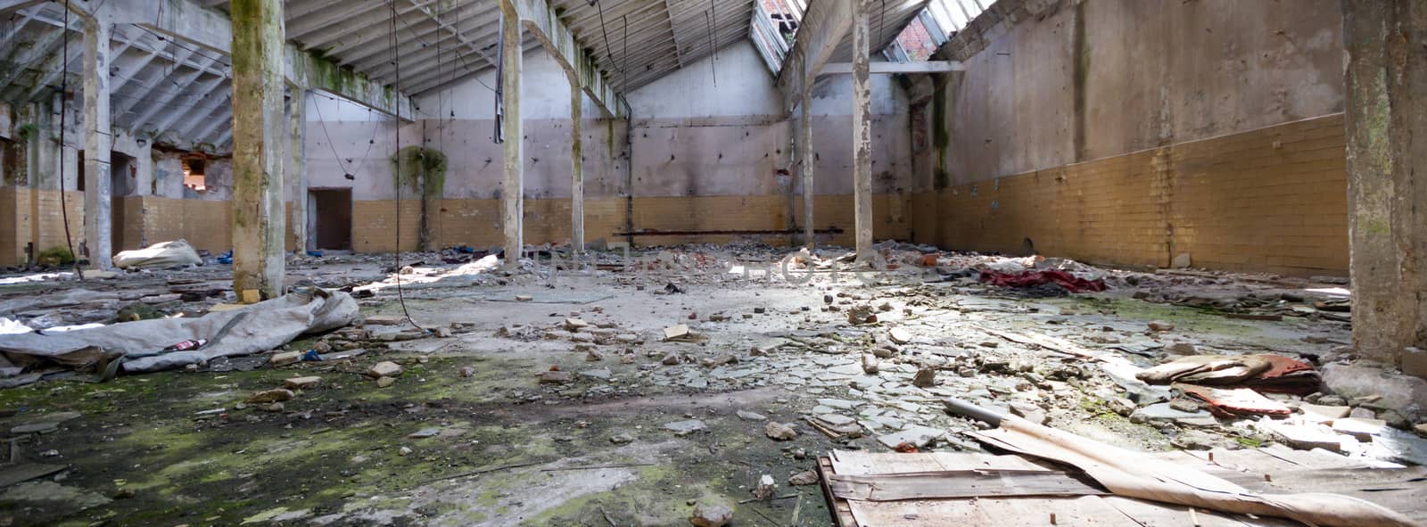 ruins of a very heavily polluted industrial factory, industrial series