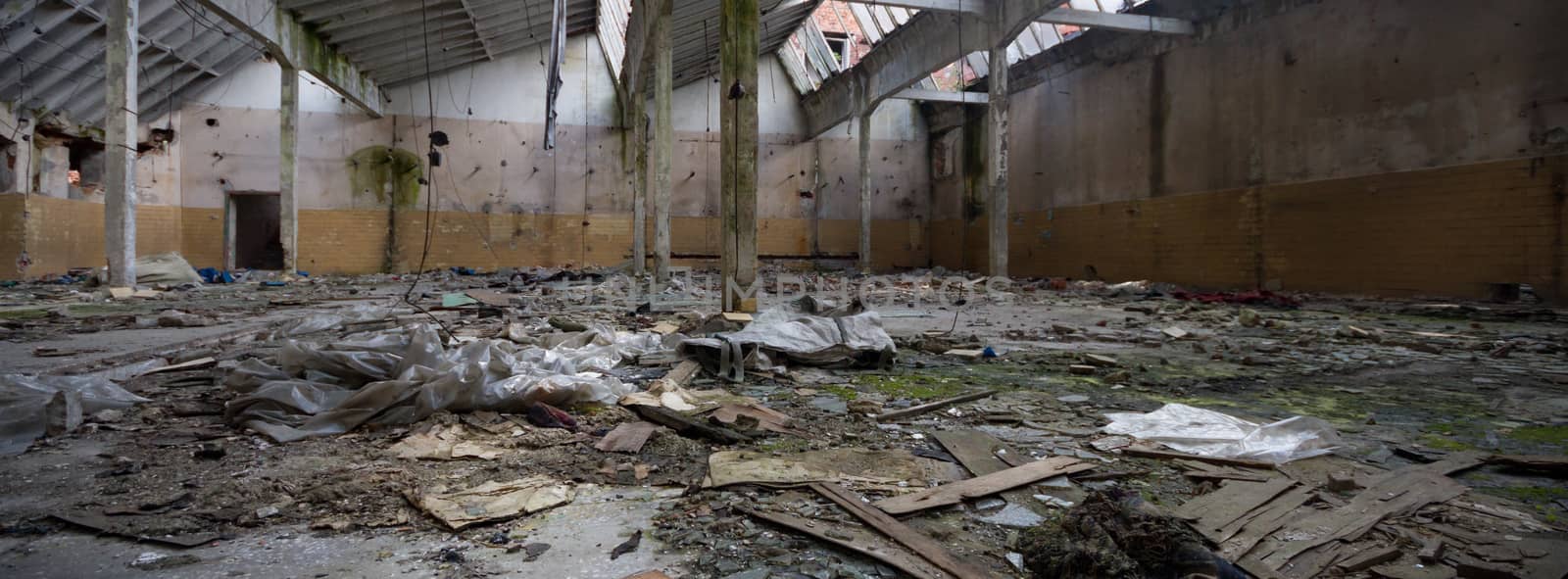 ruins of a very heavily polluted industrial factory, industrial series