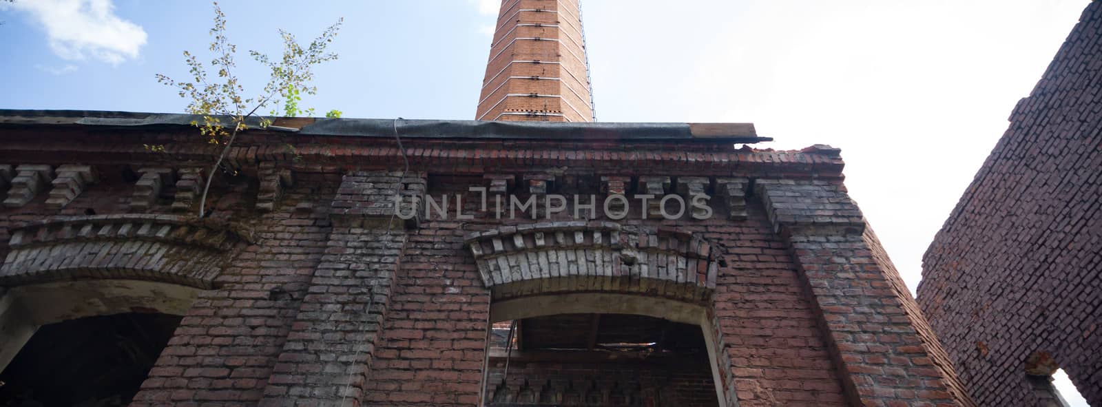 ruins of a very heavily polluted industrial factory, industrial series
