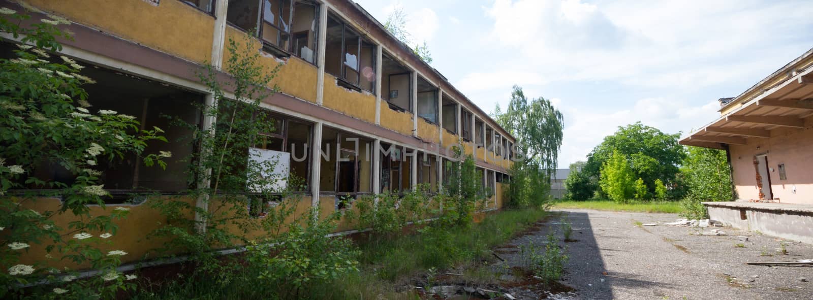 ruins of a very heavily polluted industrial factory, industrial series