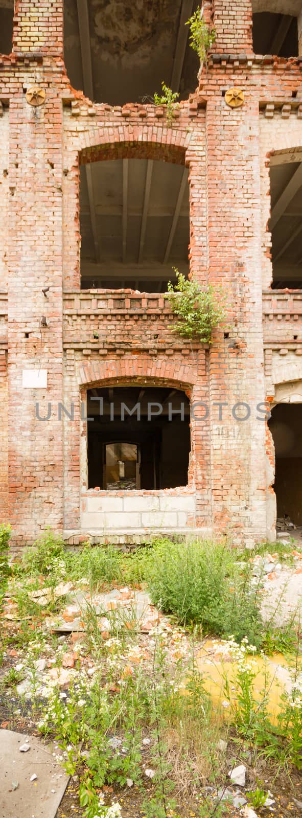ruins of a very heavily polluted industrial factory, industrial series