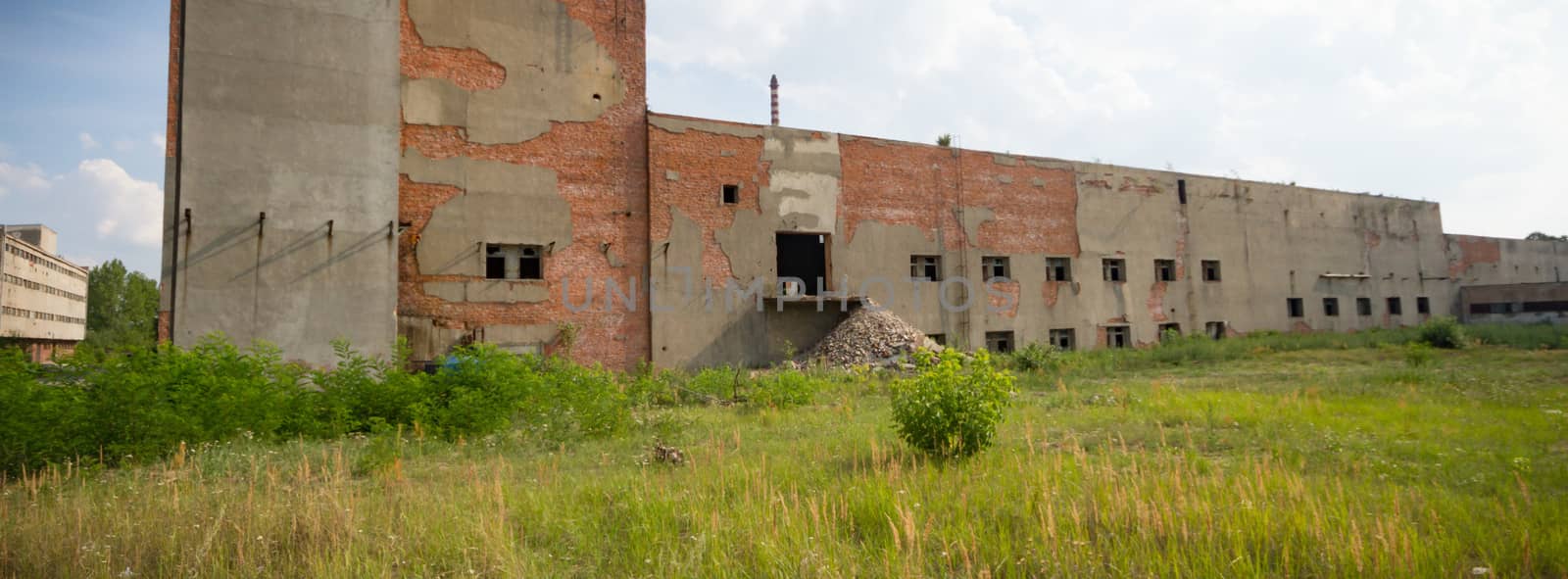 ruins of a very heavily polluted industrial factory, industrial series
