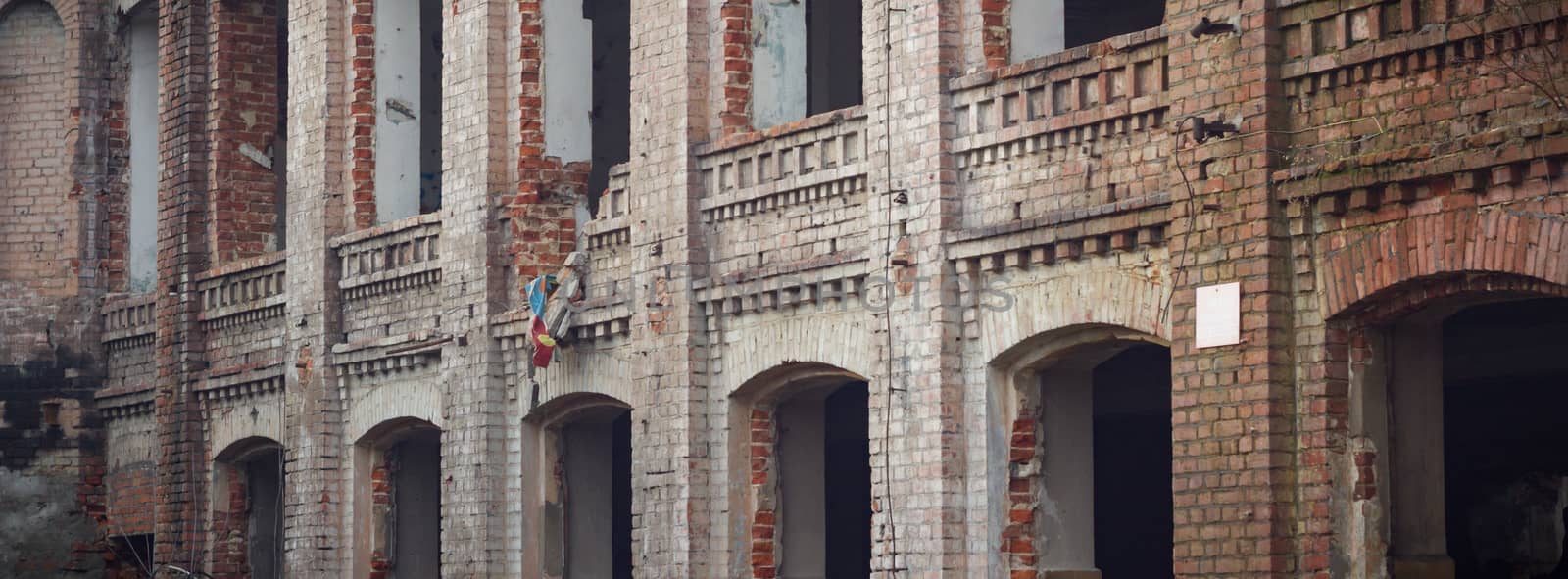 ruins of a very heavily polluted industrial factory, industrial series