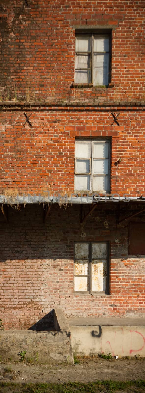 ruins of a very heavily polluted industrial factory, industrial series