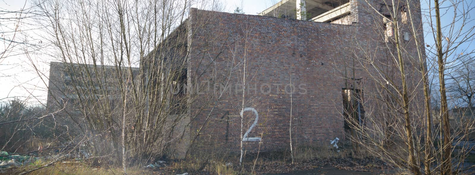 ruins of a very heavily polluted industrial factory, industrial series
