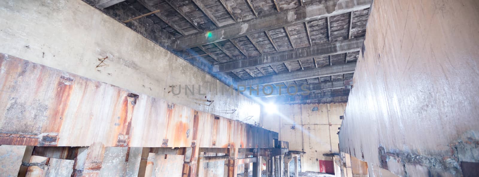 ruins of a very heavily polluted industrial factory, industrial series