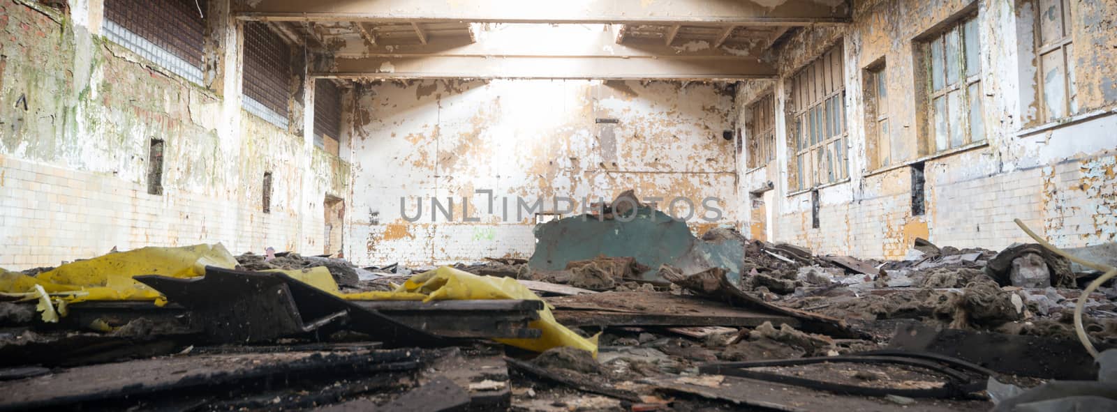 ruins of a very heavily polluted industrial factory, industrial series