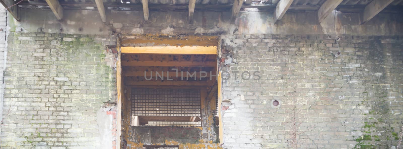 ruins of a very heavily polluted industrial factory, industrial series