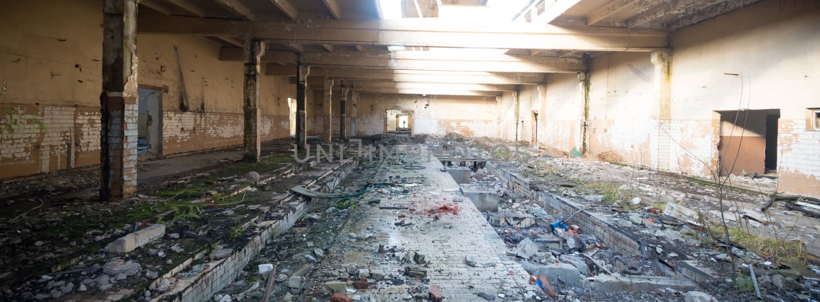 ruins of a very heavily polluted industrial factory, industrial series