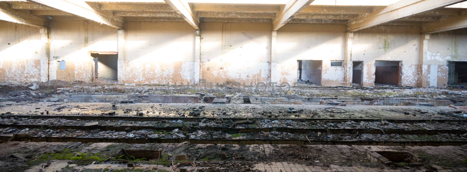 ruins of a very heavily polluted industrial factory, industrial series
