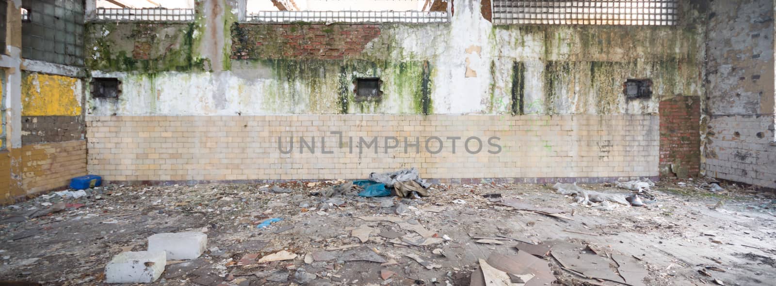 ruins of a very heavily polluted industrial factory, industrial series