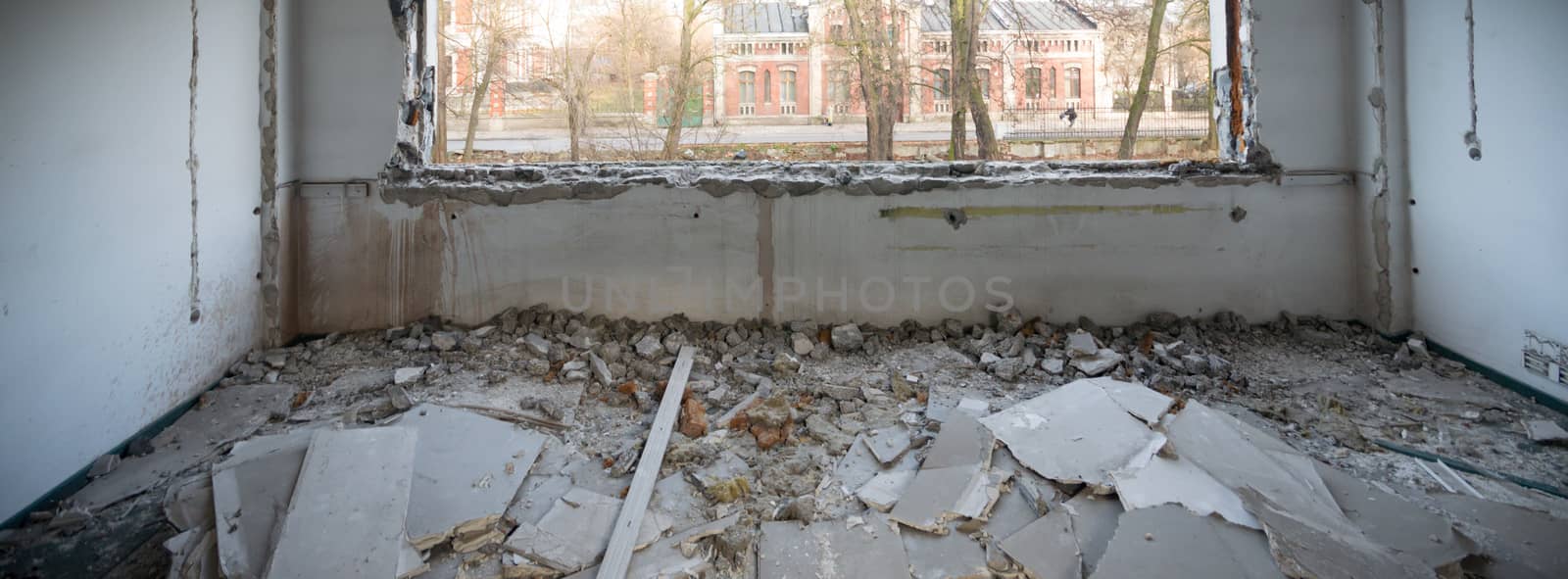 ruins of a very heavily polluted industrial factory, industrial series