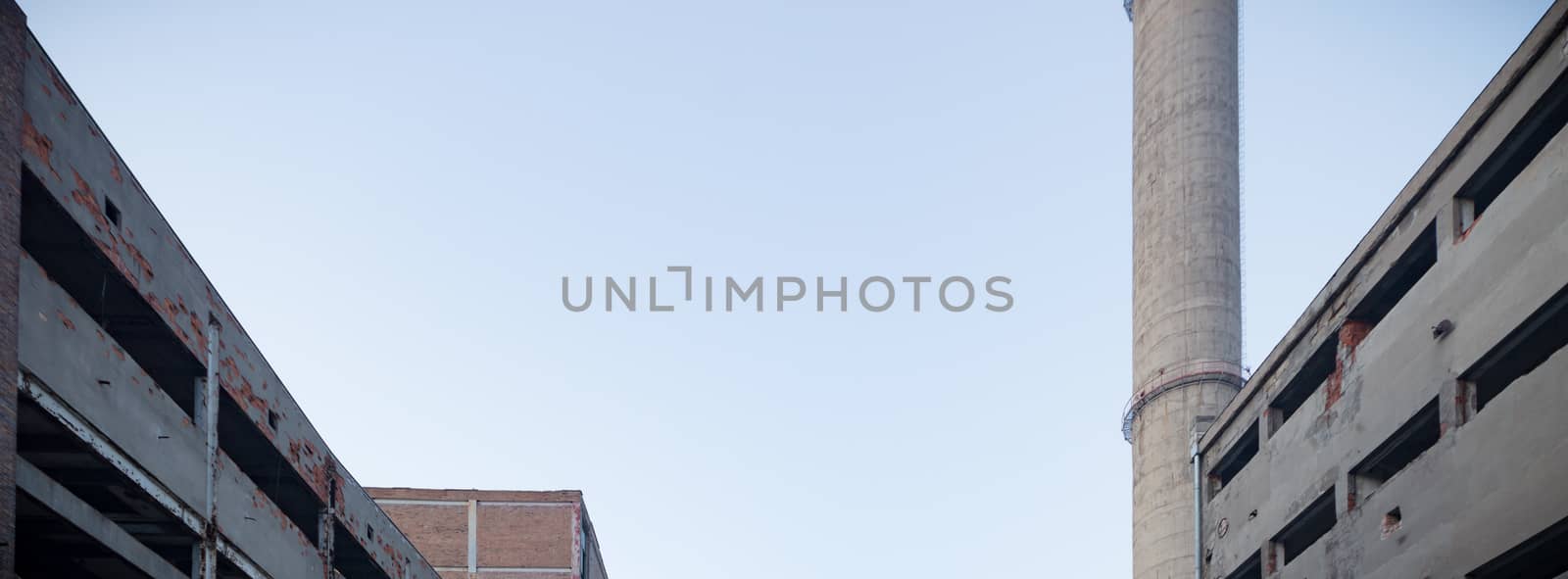 ruins of a very heavily polluted industrial factory, industrial series