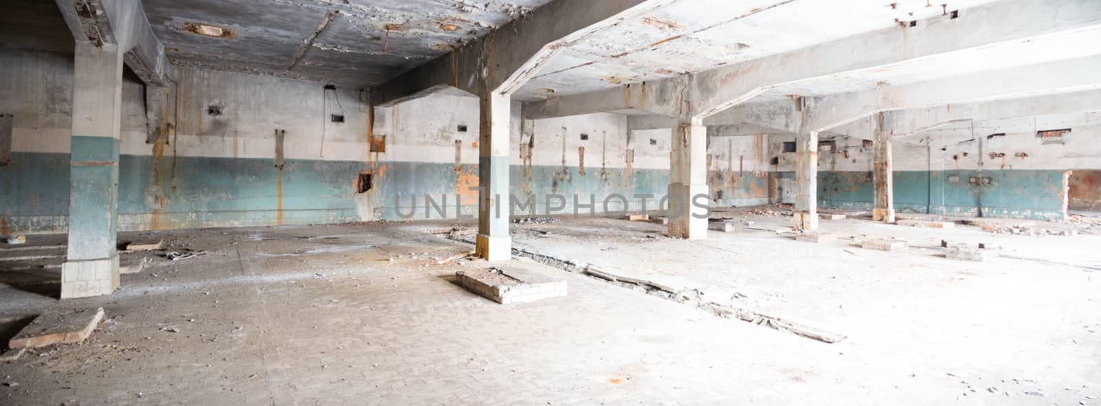 ruins of a very heavily polluted industrial factory, industrial series