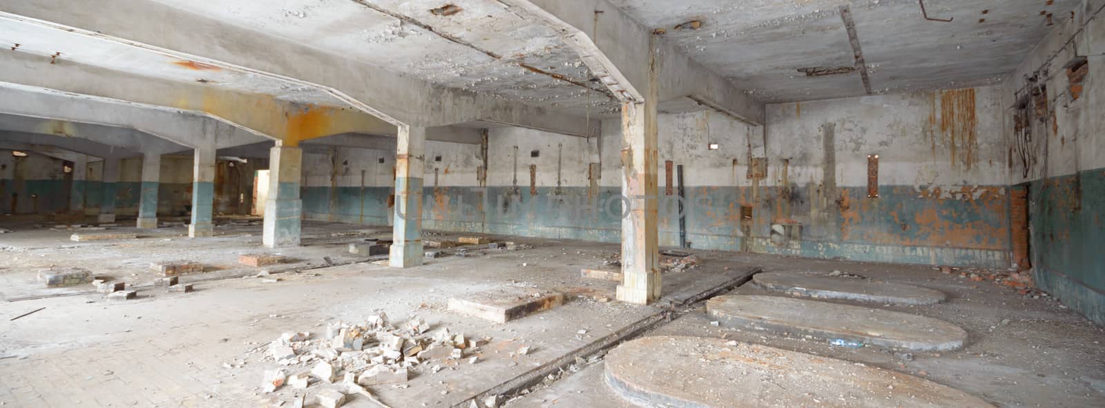 ruins of a very heavily polluted industrial factory, industrial series