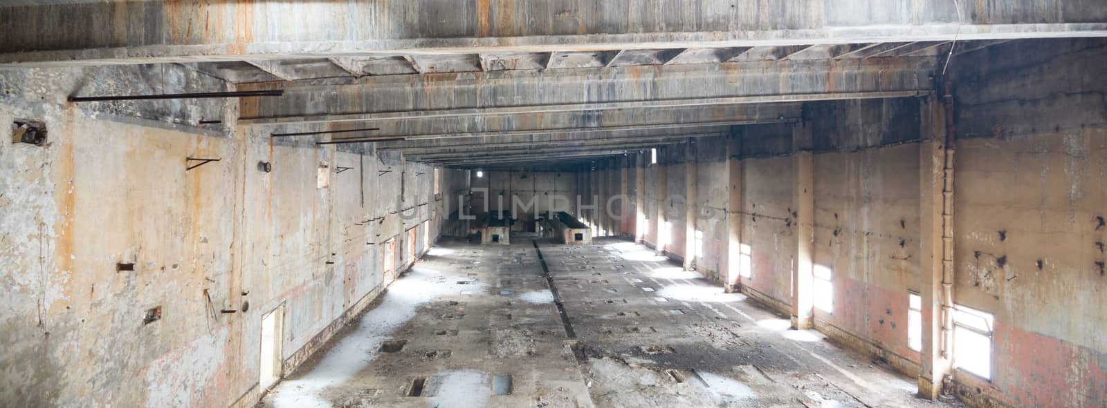 ruins of a very heavily polluted industrial factory, industrial series