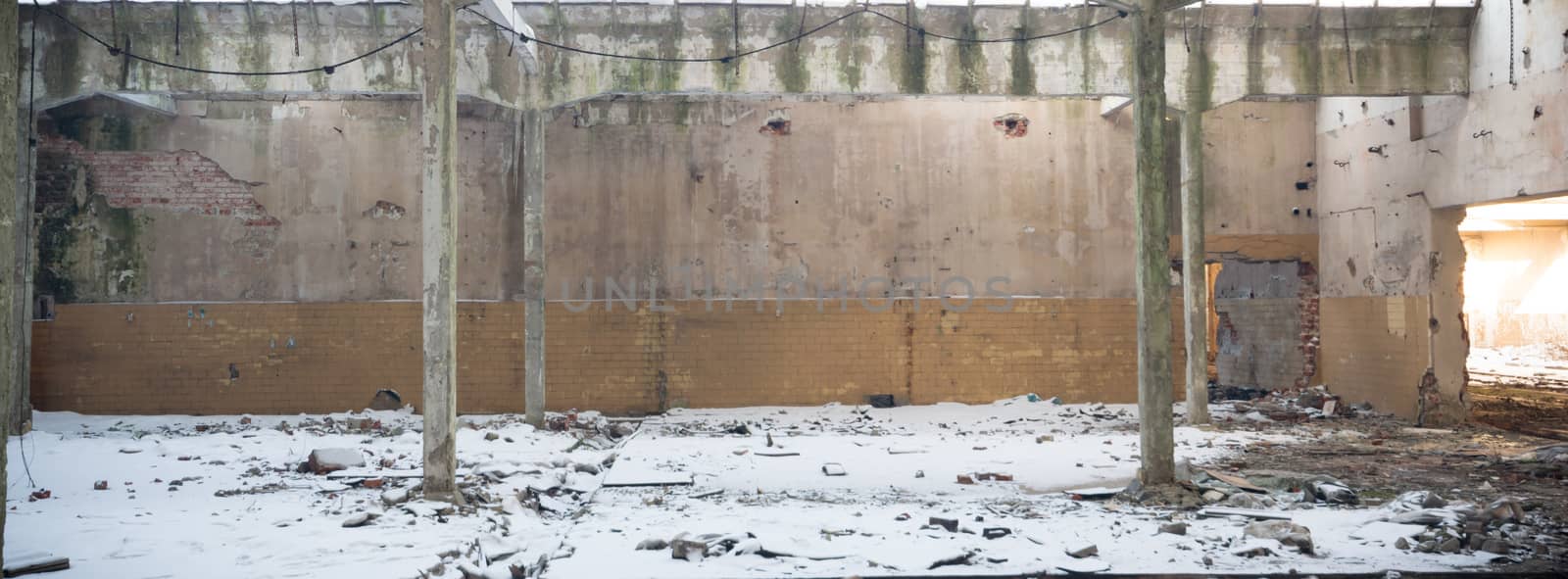 ruins of a very heavily polluted industrial factory, industrial series