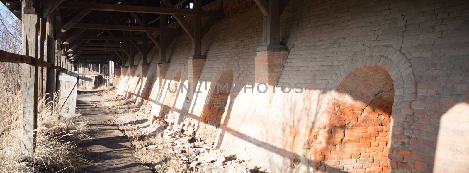 ruins of a very heavily polluted industrial factory, industrial series
