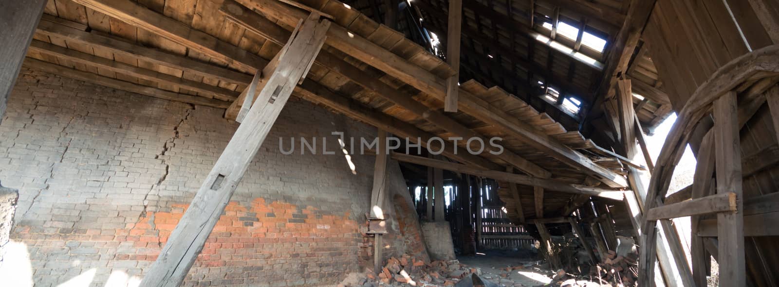 ruins of a very heavily polluted industrial factory, industrial series