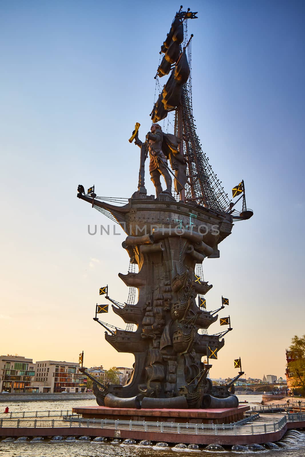 Moscow river monument, Peter the first