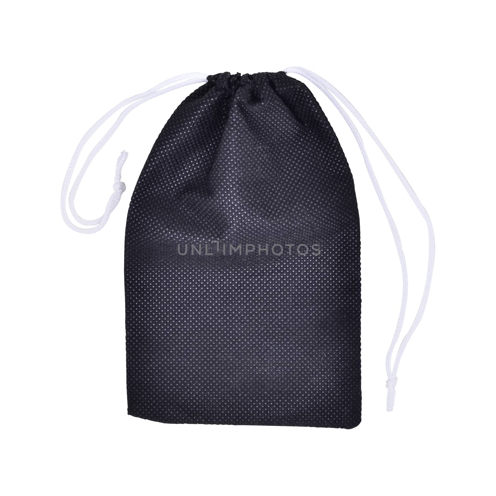 Black Bags White Rope Fabric Isolated by phochi