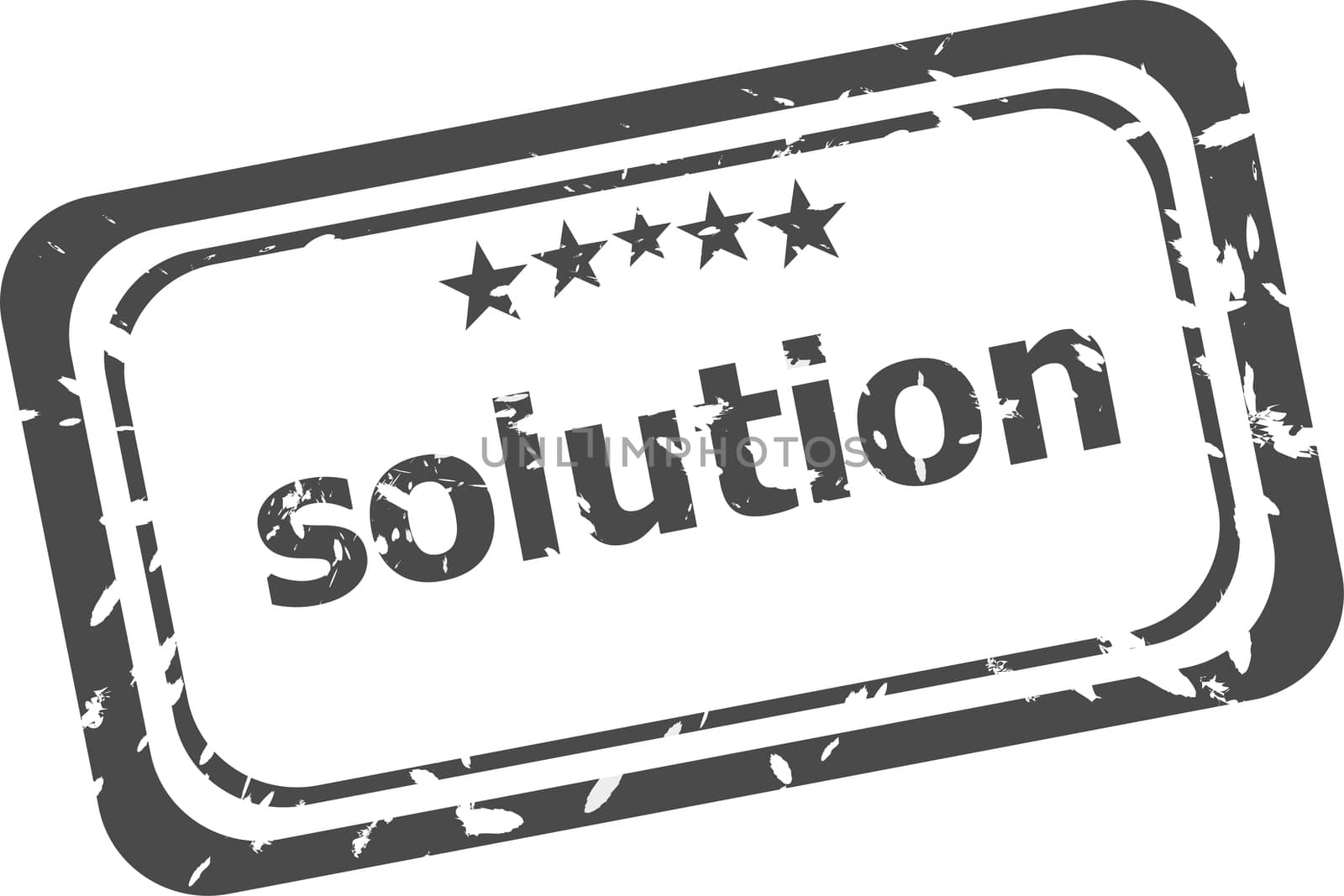 Solution grunge rubber stamp on white background