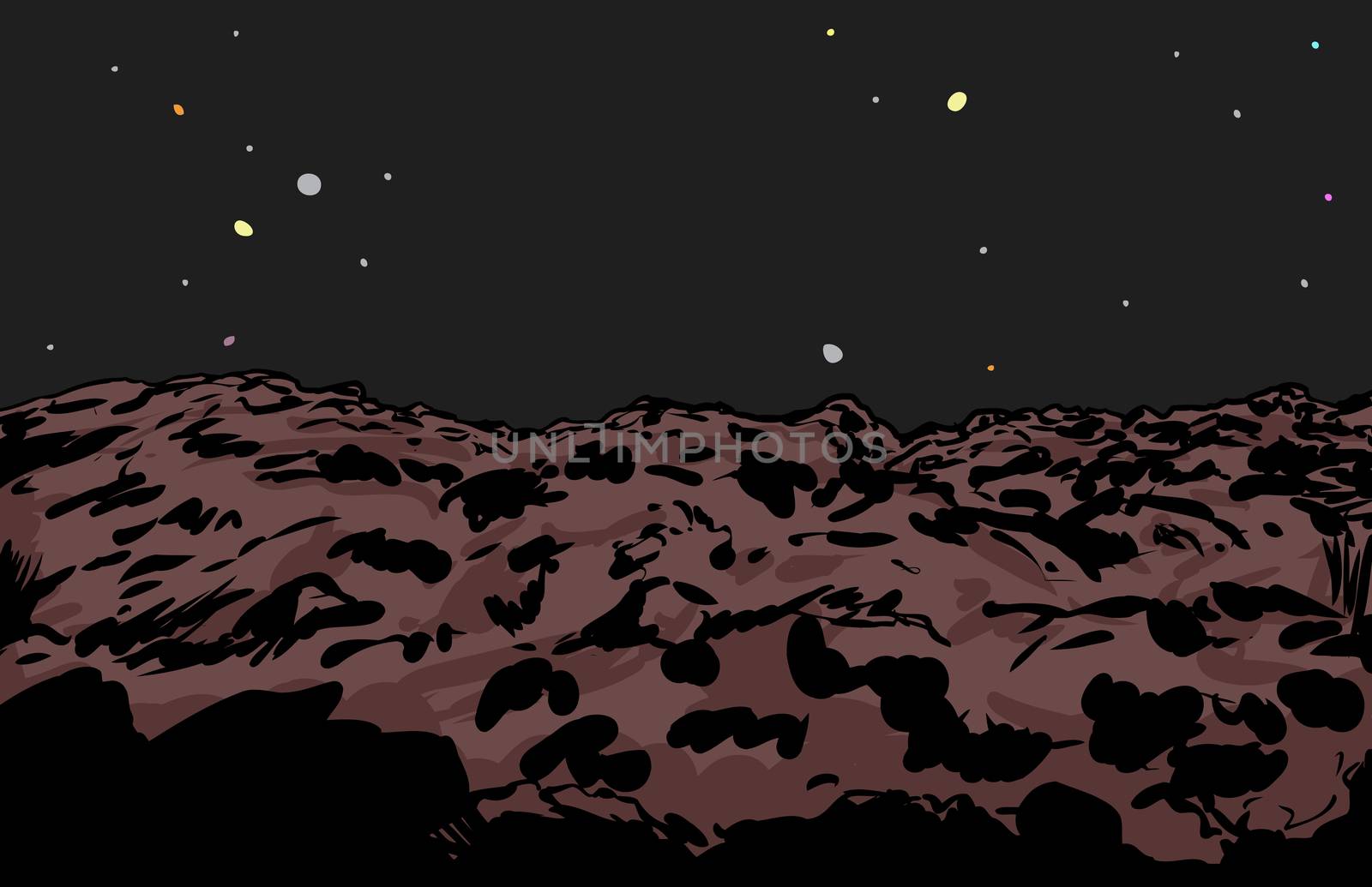 Rocky surface of outer space moon or planet by TheBlackRhino