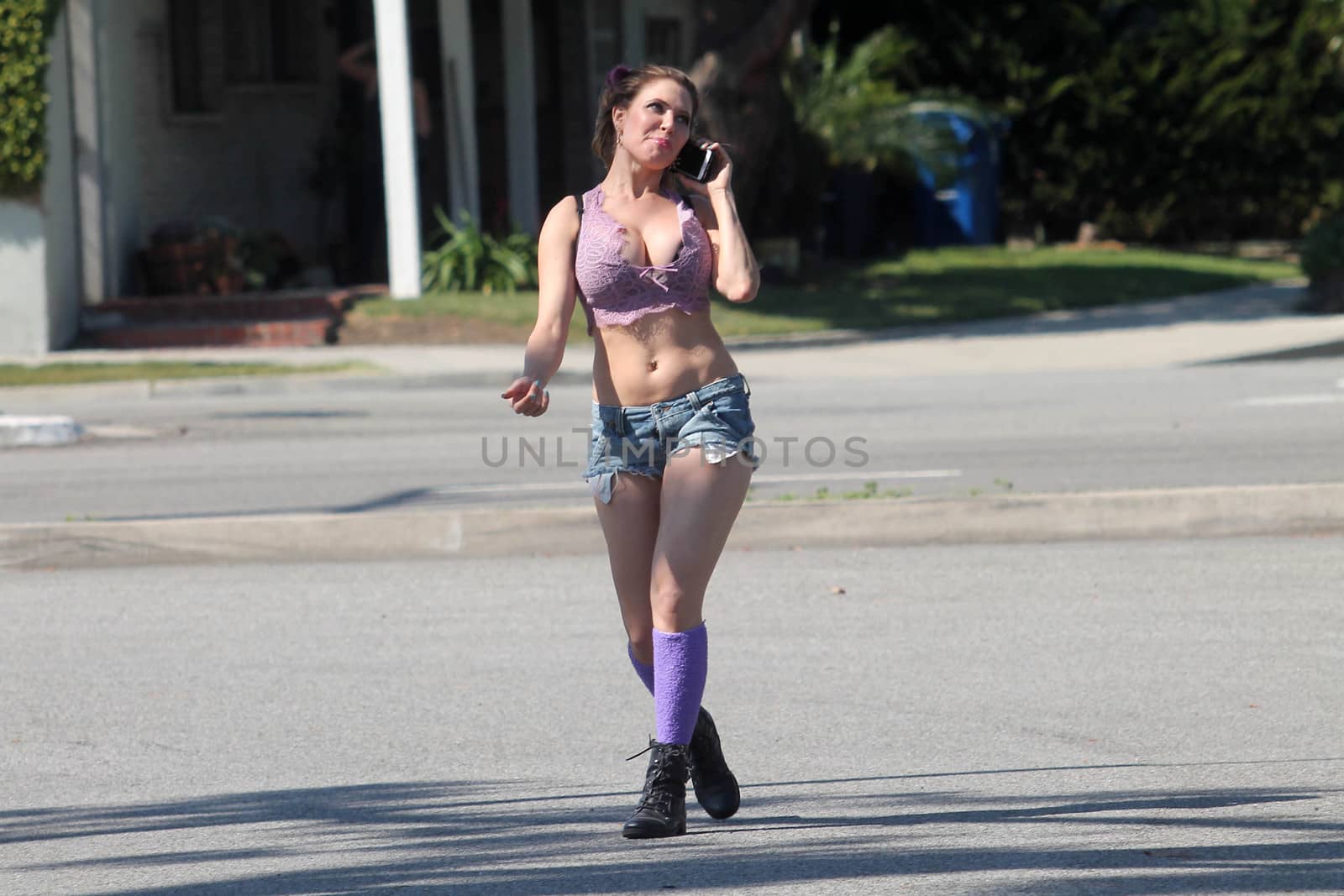 Erika Jordan the Playboy TV Host is spotted out and about wearing tiny shorts, Los Angeles, CA 05-15-17/ImageCollect by ImageCollect