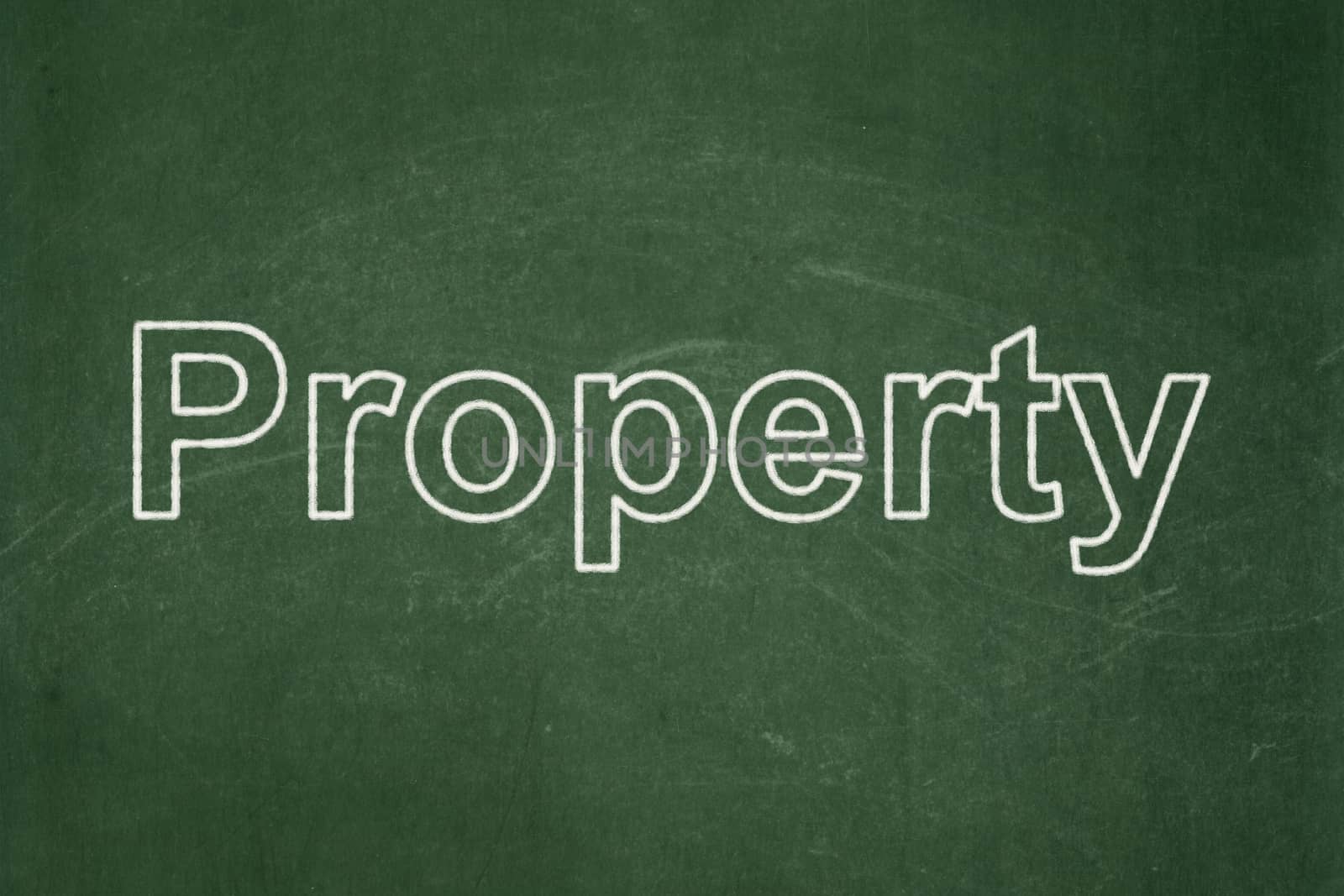 Business concept: text Property on Green chalkboard background